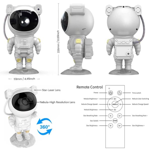چراغ خواب طرح فضانورد قابل کنترل با حالت های مختلف